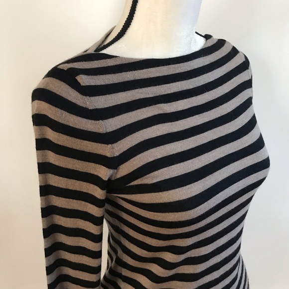 •Eileen Fisher• Striped Sweater 100% Merino Wool - Picture 4 of 8